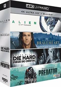 Cultes Alien + Braveheart + Piège de Cristal + Predator 4K Ultra Blu-Ray + D