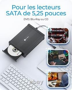 ICY BOX Boîtier externe 525 pouces pour lecteurs Blu-ray et DVD USB 3.0 Boîti