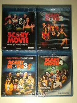 LOT 4 BLU-RAY SCARY MOVIE 1, 2, 3.5, 4 Edition Française NEUF