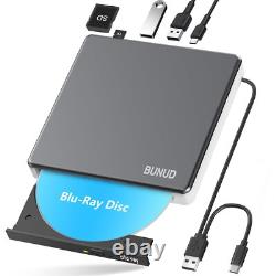 Lecteur Blu Ray CD DVD externe USB 3.0 & Type-C CD/DVD Blu-Ray Graveur Writer