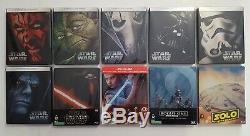 Lot Steelbook STAR WARS Ep. 1 à 8 + ROGUE ONE 3D & SOLO
