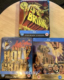 Monty Python blu-ray steelbooks, complete set NEW / NEUF