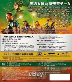 Neuf Thor Ragnarok 4k Uhd Movienex 4k Ultra HD+ 3d + Blu-Ray + Hulk