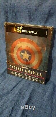 Rare Coffret Captain America La Trilogie Steelbook Exclusivité Fnac Blu-ray