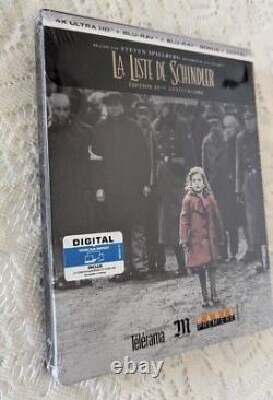 SCHINDLER'S LIST 25TH ANNIVERSAIRE STEELBOOK Blu-ray/4K UHD NEUF SOUS BLISTER