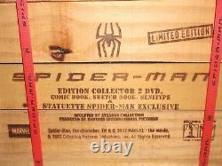 SPIDER-MAN 2002 DVDBOX FR collector woodenbox/ NEW NEUF UNOPEN /DVDBOX/à voir