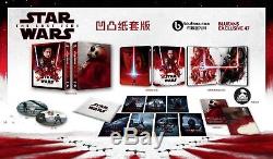 STAR WARS THE LAST JEDI Blufans One (1) Click Blu-Ray Steelbook Boxset collector