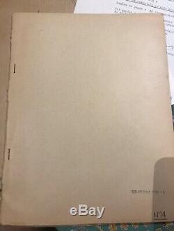 Scénario original (tapuscrit) de La Baie des anges de Jacques Demy -Unique