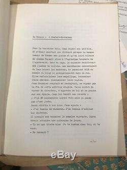 Scénario original (tapuscrit) de La Baie des anges de Jacques Demy -Unique