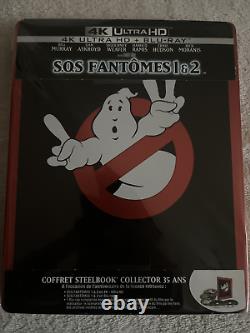 Sos Fantomes 1 & 2 Coffret Blu-ray 4k Steelbook Neuf Non Emballé / New Opened