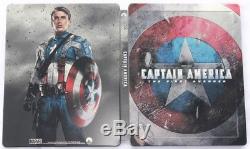 Steelbook Captain America Blu Ray 3d + 2d + DVD Edition Francaise Comme Neuf