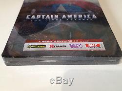 Steelbook Captain America Blu Ray 3d + 2d + DVD Edition Francaise Neuf Emballe