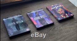 Steelbook John Wick 1+2+ 3 ZAVVI 4K Ultra HD (+2D) L