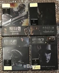 TERMINATOR 1,3,4,5 HDZeta Exclusive 4 SteelBook 1/4Slip Schwarzenegger New