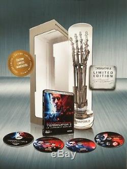 Terminator 2 Edition Collector Blu Ray 4k 3d 2d Réplique Bras T-800 Sold Out