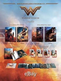Wonder Woman Manta Lab One Click Blu Ray Steelbook Box Set (4k+3D) NEW Pre-order